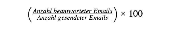 Gleichung zur Berechnung der Antwortrate