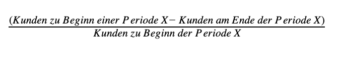 Gleichung zur Berechnung des Churn-Rates