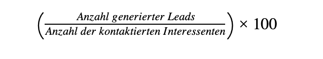 Gleichung zur Berechnung der Qualifizierungsrate
