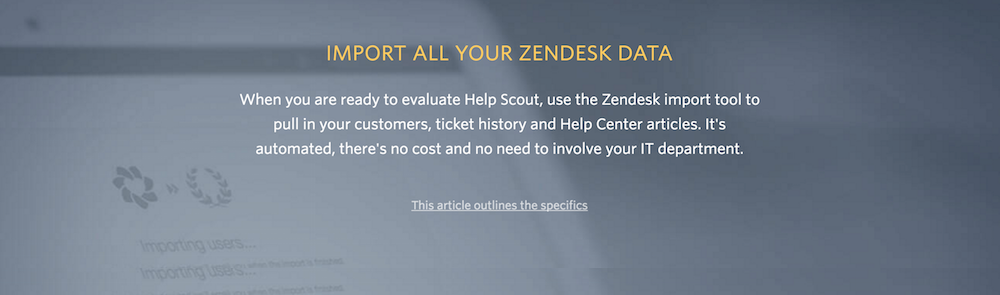 Screenshot von Help Scouts Webseite