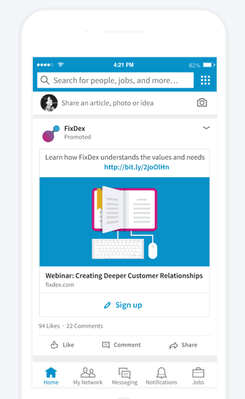 GIF des LinkedIn Lead Gen Forms