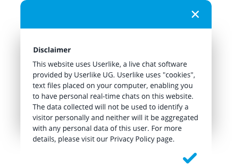 Illustration von Userlike-Disclaimer zum Datenschutz