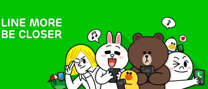 Commercial image of Line with Line friends.
