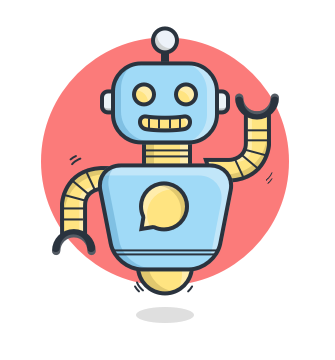 Glücklicher Chatbot