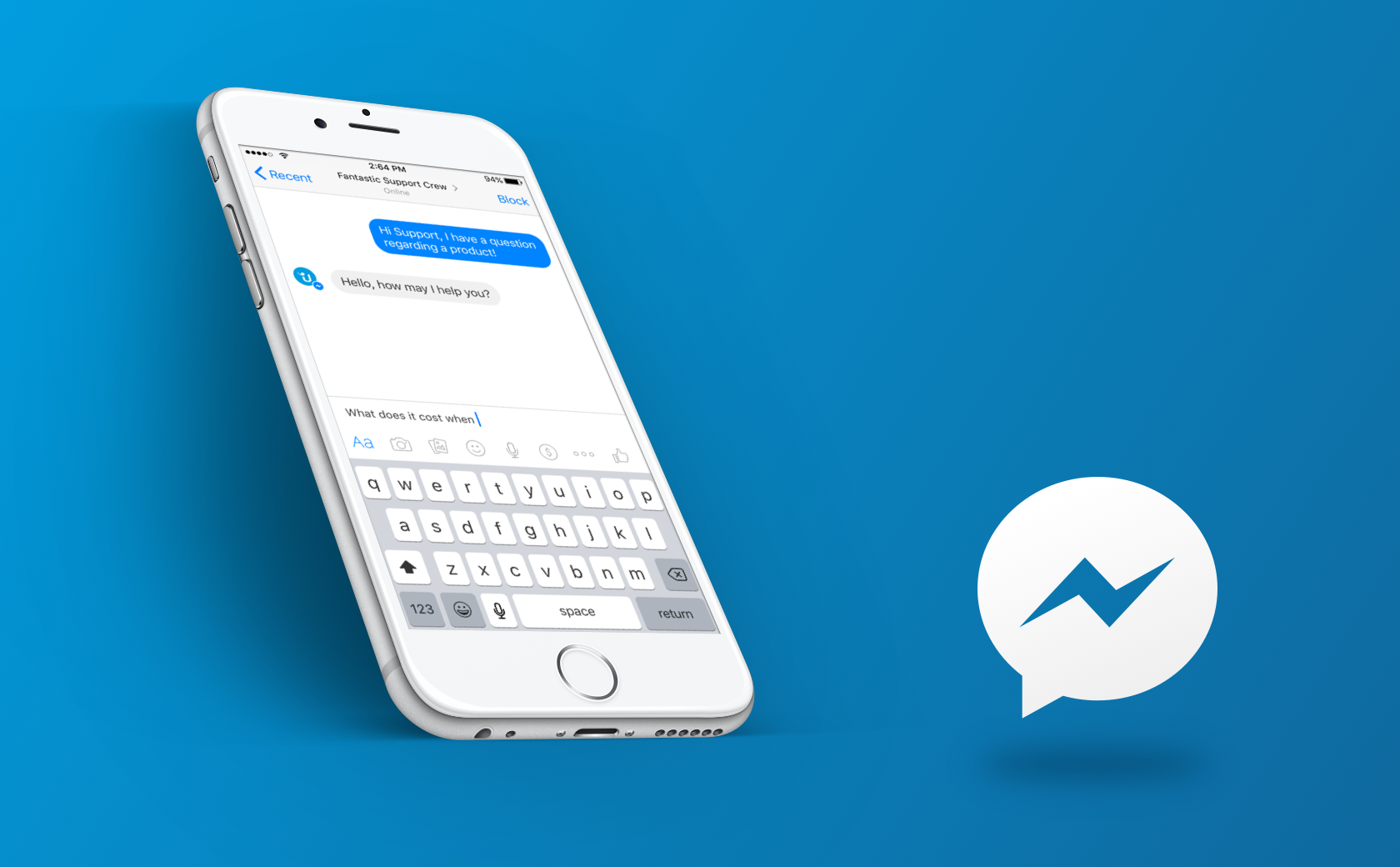 Illustration einer Messenger-Kommunikation