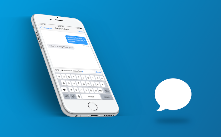 Illustration einer SMS-Kommunikation