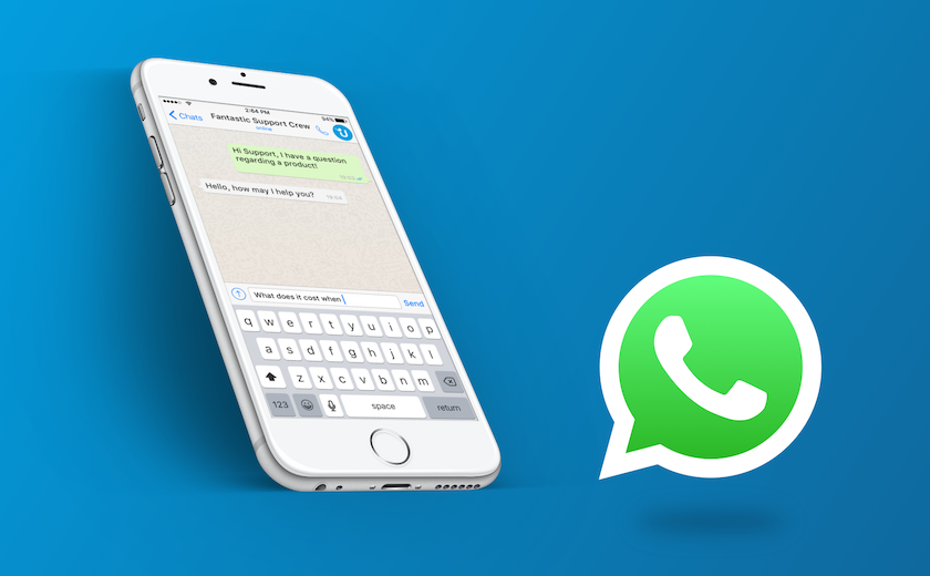 Illustration einer WhatsApp-Kommunikation