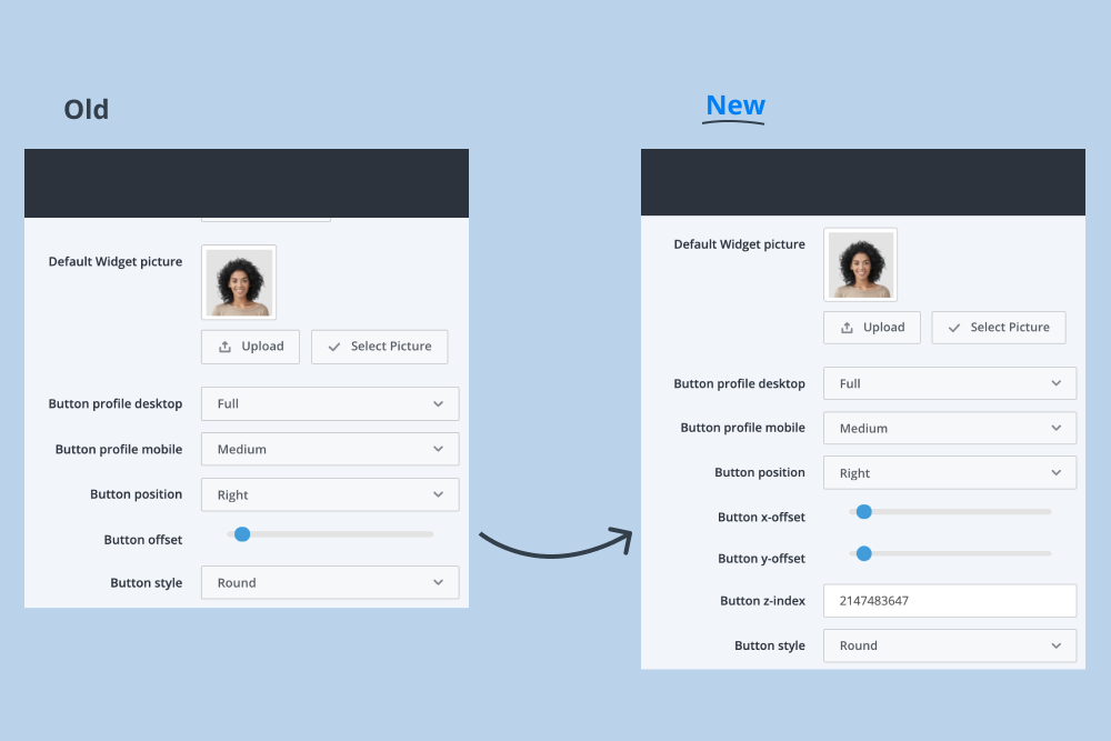 screenshot of the Userlike Widget Editor