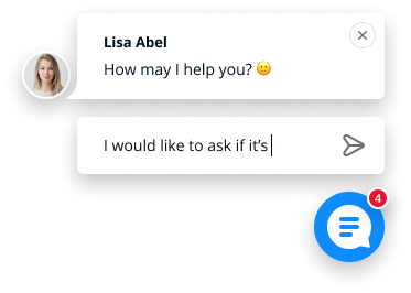 a proactive chat bubble