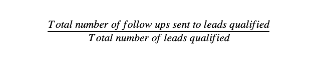 equation to calculate averagae number of follow ups