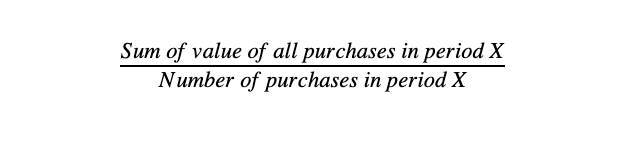 equation to calculate average purchase rate