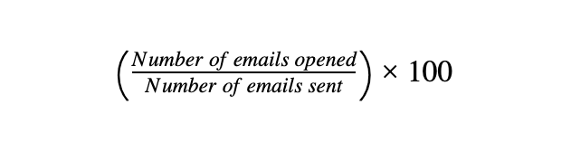 equation to calculate email open rate