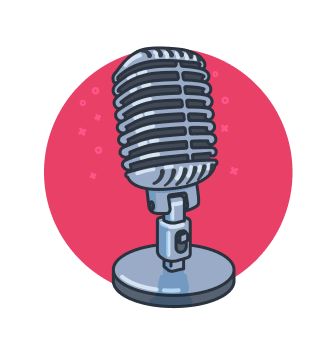 cartoon of a mic