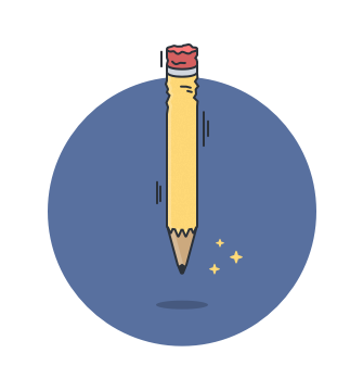 cartoon of a pencil