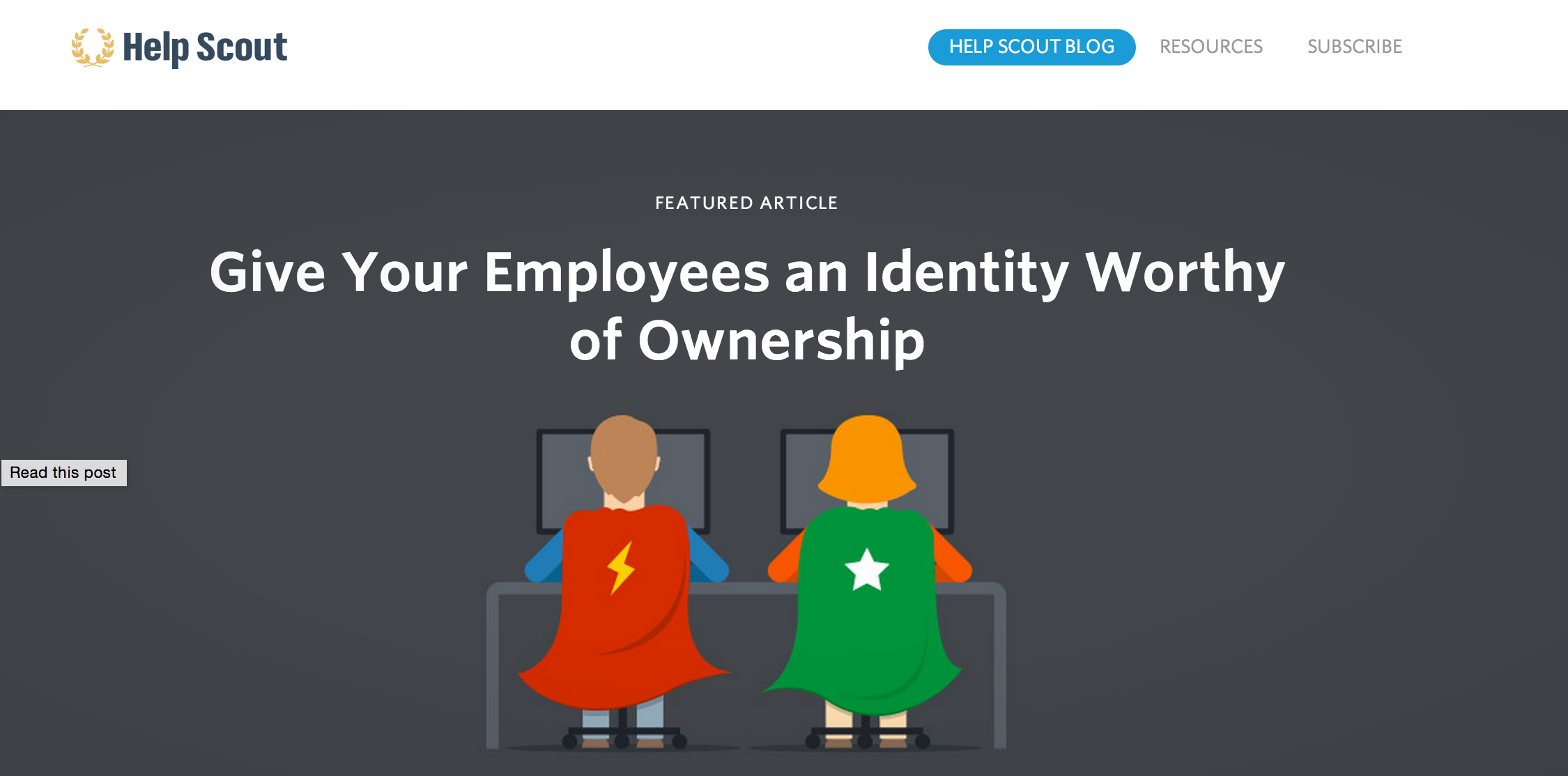 Helpscout Service Blog Website