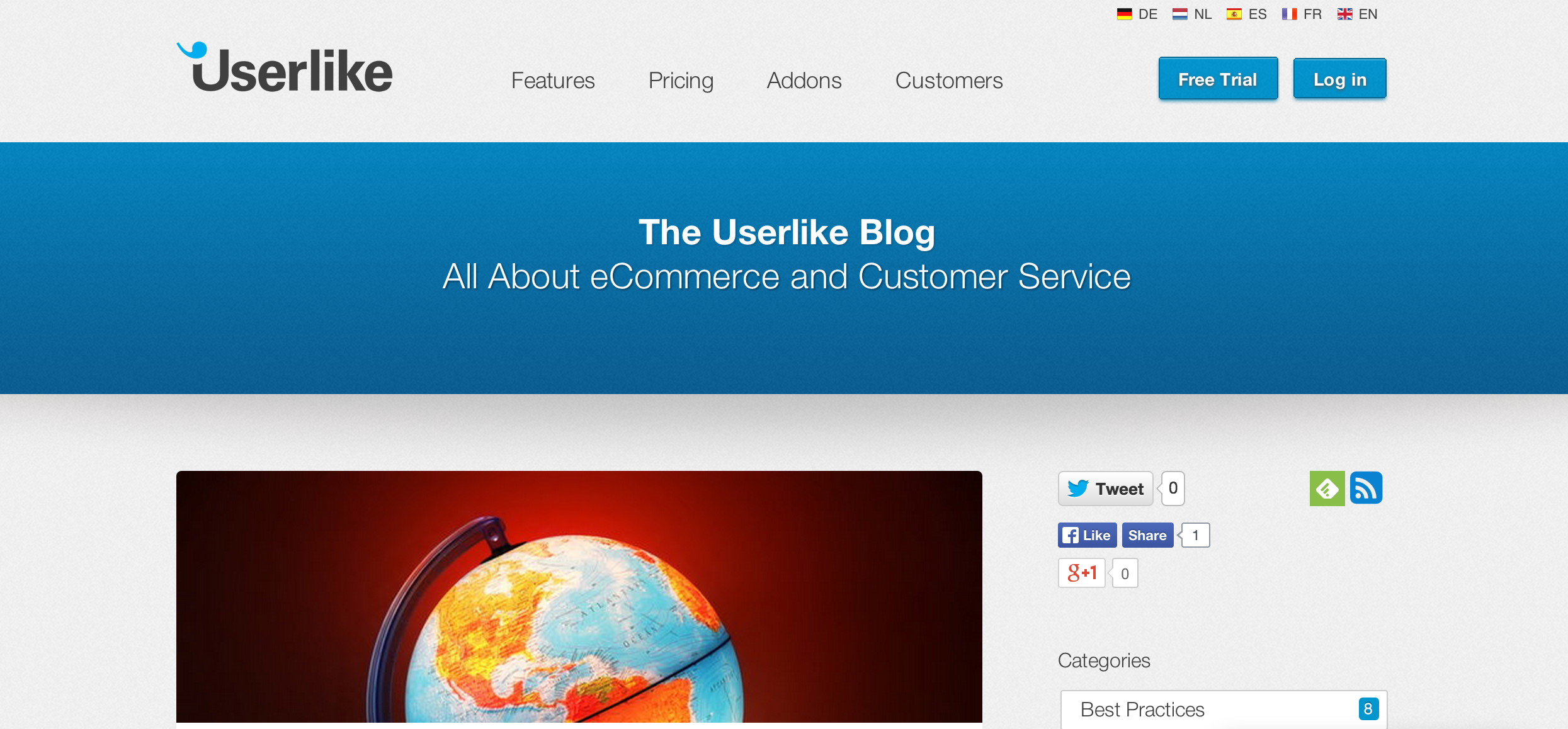 Userlike Service Blog Website