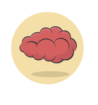 cartoon of a brain