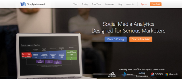 screenshot of website landing page simply measured