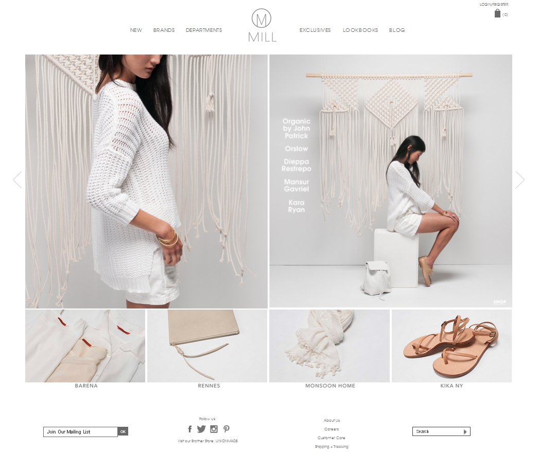 screenshot of white space webshop theme