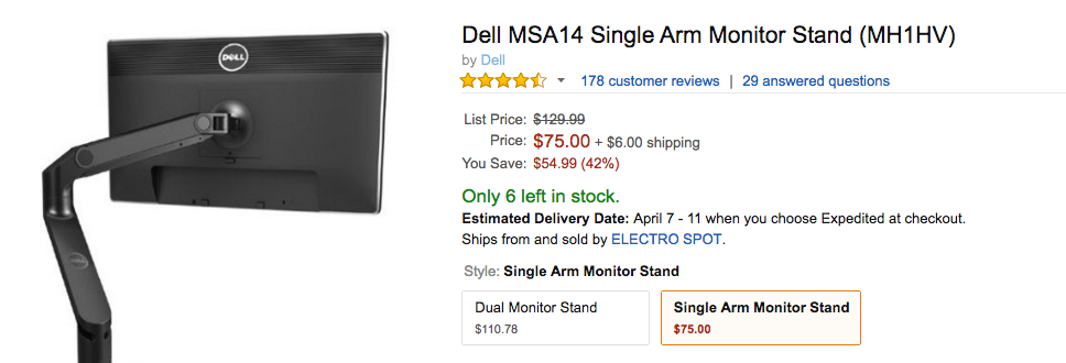 Amazon product page