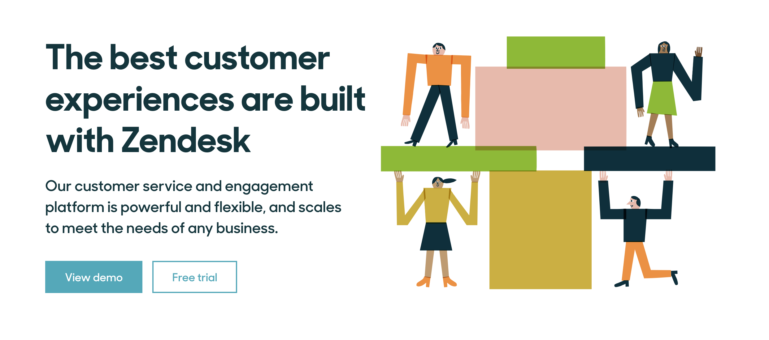 screenshot of zendesk website