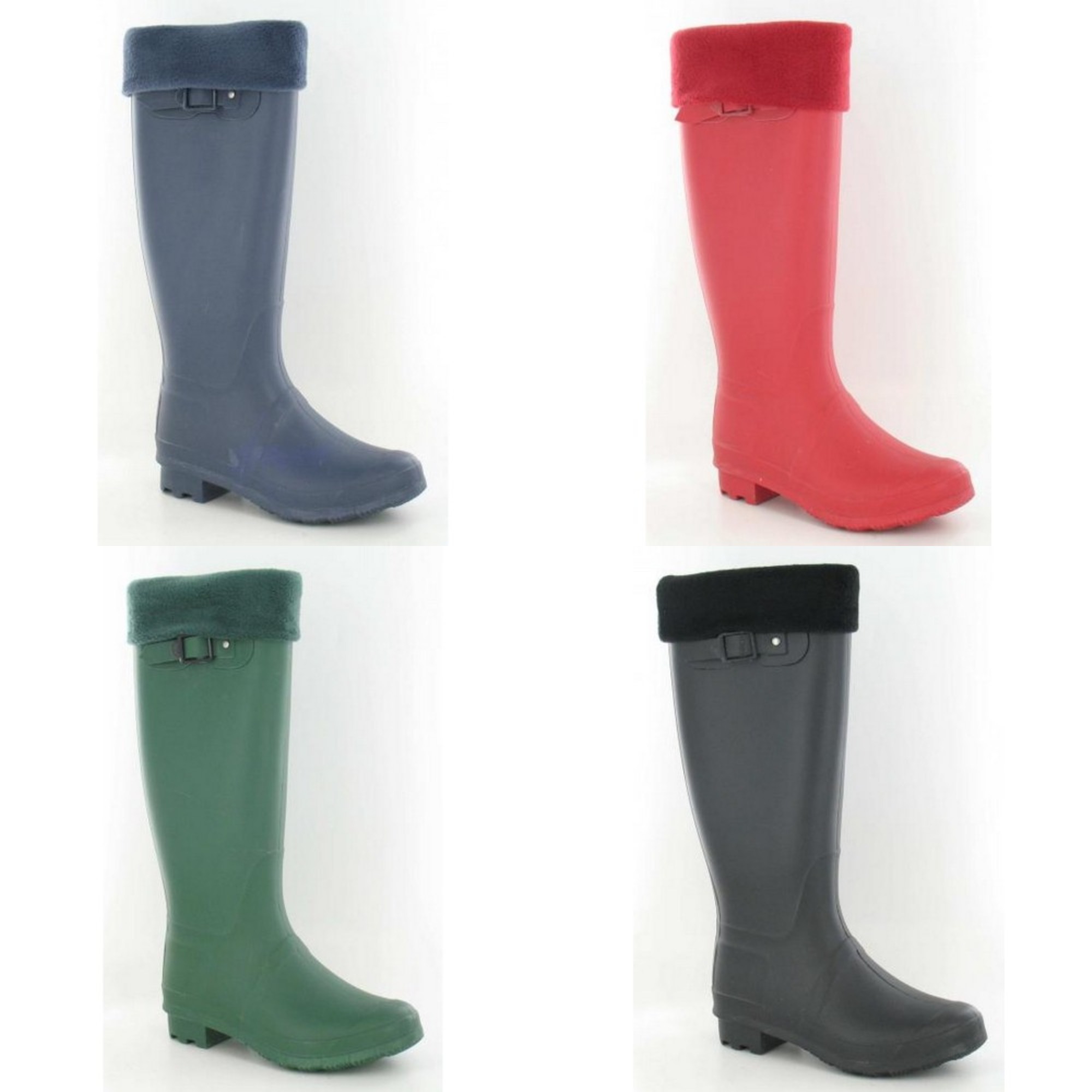 Spot On Womens//Ladies Buckle Adjustment Wellingtons