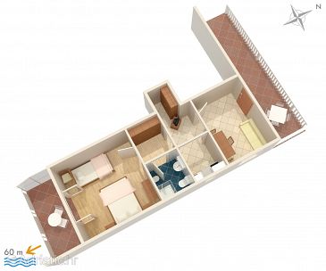Apartment A-1004-b - Apartments Pisak (Omiš) - 1004