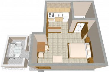 Studio flat AS-1016-a - Apartments Pisak (Omiš) - 1016