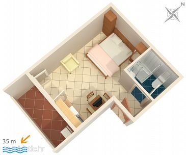 Studio flat AS-1047-d - Apartments Medići (Omiš) - 1047