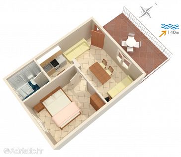Apartment A-1050-c - Apartments Seget Vranjica (Trogir) - 1050