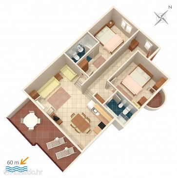 Apartment A-1068-b - Apartments Rastići (Čiovo) - 1068