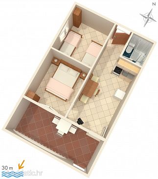 Plan Rukavac, Plan u smještaju tipa apartment, WIFI.