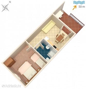 Apartment A-118-c - Apartments Mudri Dolac (Hvar) - 118