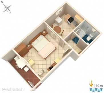 Studio flat AS-141-a - Apartments and Rooms Hvar (Hvar) - 141