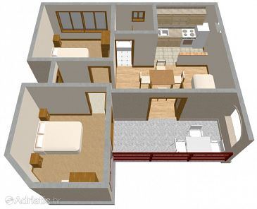 Plan Prižba, Plan u smještaju tipa apartment, WIFI.