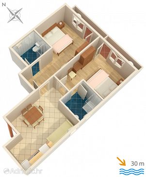 Apartment A-2007-a - Apartments Banjol (Rab) - 2007