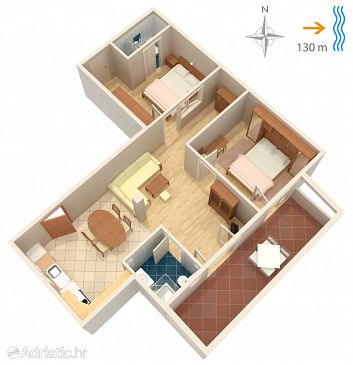 Apartment A-2013-b - Apartments and Rooms Supetarska Draga - Donja (Rab) - 2013