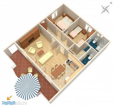 Plan Poljica, Plan u smještaju tipa apartment, WIFI.