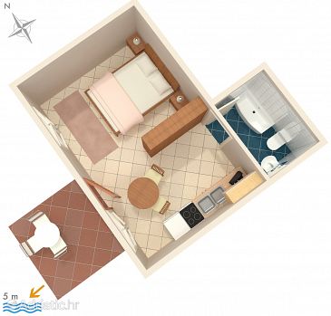 Studio flat AS-2054-a - Apartments Ražanj (Rogoznica) - 2054