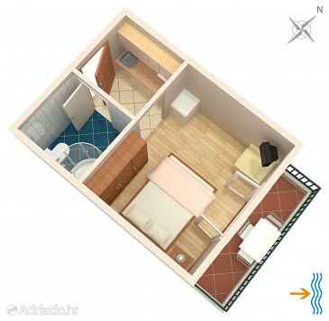 Studio flat AS-2073-b - Apartments Uvala Pokrivenik (Hvar) - 2073