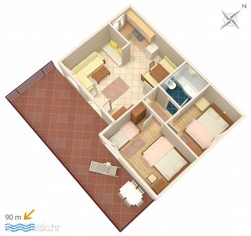 Apartment A-2076-c - Apartments Rastići (Čiovo) - 2076