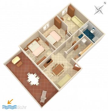 Apartment A-2078-b - Apartments Rastići (Čiovo) - 2078
