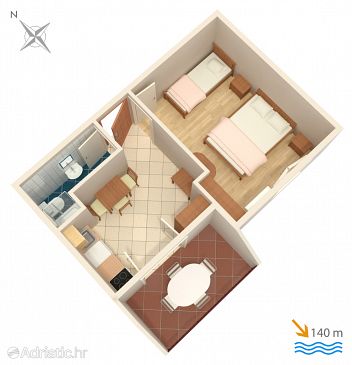 Apartment A-2079-b - Apartments Rastići (Čiovo) - 2079