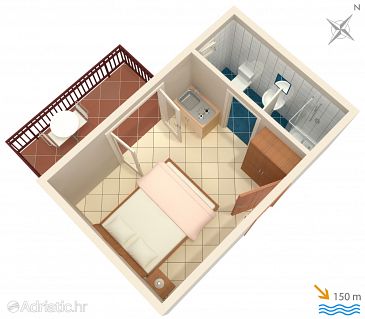 Studio flat AS-2098-c - Apartments Okrug Gornji (Čiovo) - 2098
