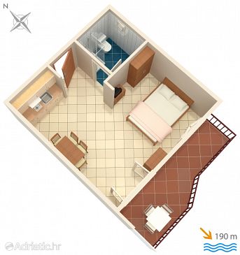 Studio flat AS-2104-b - Apartments Rastići (Čiovo) - 2104