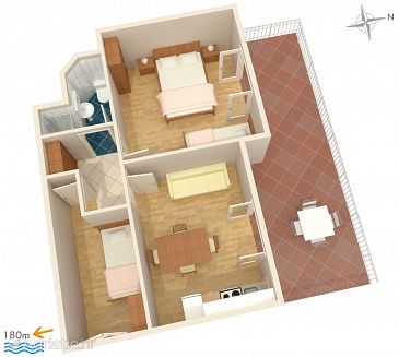 Apartment A-2194-b - Apartments Uvala Ljubljeva (Trogir) - 2194