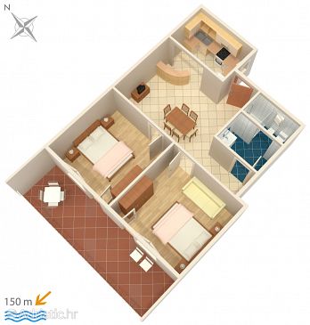 Apartment A-2387-a - Apartments Dramalj (Crikvenica) - 2387