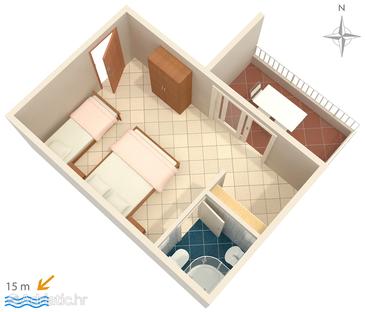 Studio flat AS-2592-a - Apartments Promajna (Makarska) - 2592