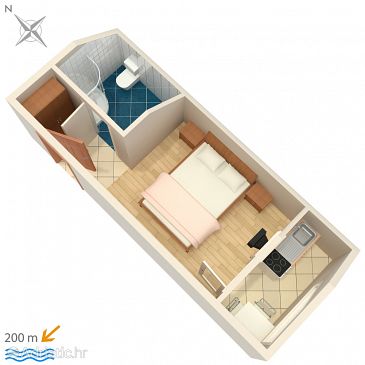 Studio flat AS-2613-c - Apartments and Rooms Podaca (Makarska) - 2613
