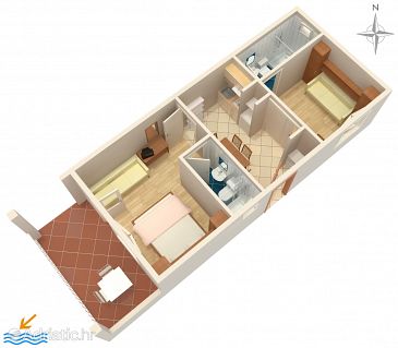 Apartment A-2615-b - Apartments Podgora (Makarska) - 2615